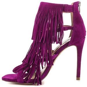 Like New! Steve Madden Purple Fringly Stiletto 8.5